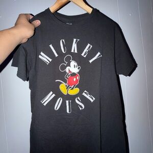Men Disney Mickey Mouse Black Tee